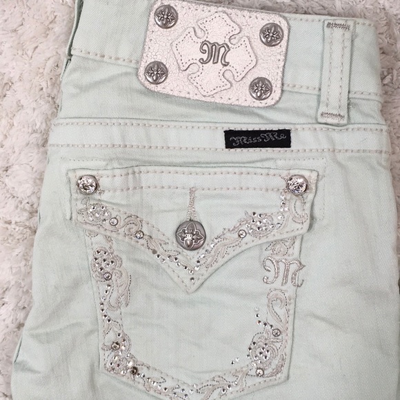 Miss Me mint green skinny jeans - Picture 2 of 8